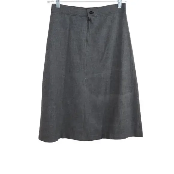 Handmade Vintage Skirt Charcoal Gray High Rise A-Line Mini Skirt 28" - Picture 3 of 3